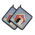 thumbnail image 1 of Carolines Treasures BB2824PTHD Dog House Collection Poodle White Pair of Pot Holders , 7.5HX7.5W, multicolor, 1 of 3