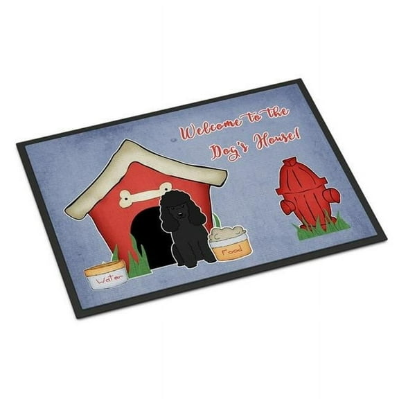 Carolines Treasures BB2825MAT Dog House Collection Poodle Black Indoor or Outdoor Mat, 18 x 0.25 x 27 in.