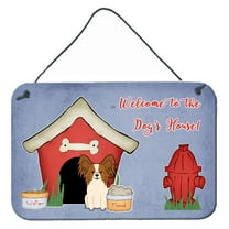 Carolines Treasures BB2832DS812 Dog House Collection Papillon Red White Wall or Door Hanging Prints  8x12 multicolor