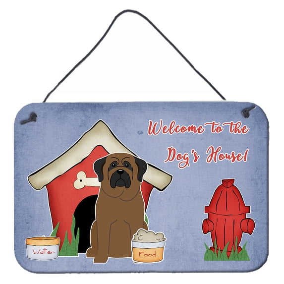 Carolines Treasures BB2838DS812 Dog House Collection Bullmastiff Wall or Door Hanging Prints 8x12 multicolor