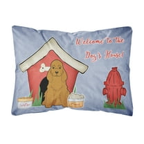 Carolines Treasures BB2849PW1216 Dog House Collection Cocker Spaniel Red Canvas Fabric Decorative Pillow  12H x16W