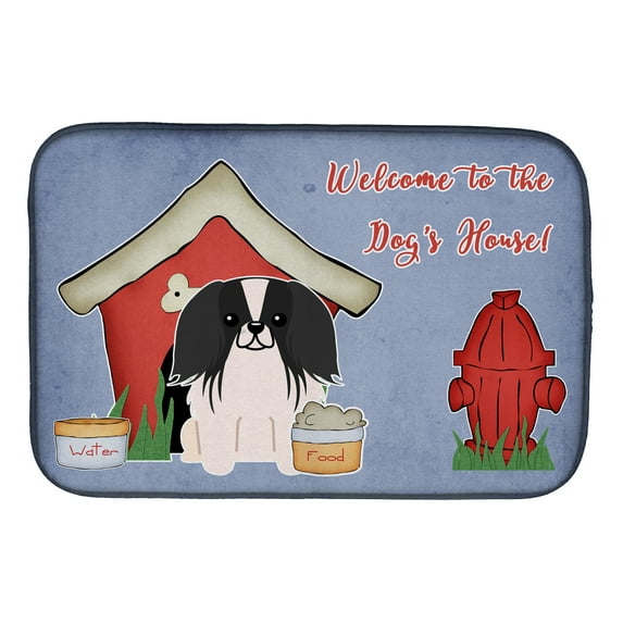 Carolines Treasures BB2859DDM Dog House Collection Pekingnese Black & White Dish Drying Mat
