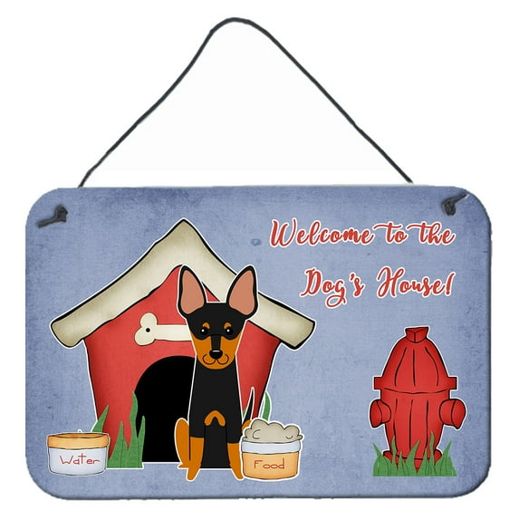 Carolines Treasures BB2863DS812 Dog House Collection English Toy Terrier Wall or Door Hanging Prints  8x12 multicolor