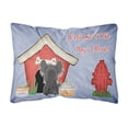 thumbnail image 1 of Carolines Treasures BB2866PW1216 Dog House Collection Chinese Crested Black Canvas Fabric Decorative Pillow  12H x16W, 1 of 3