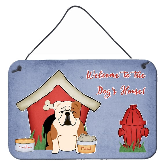 Carolines Treasures BB2879DS812 Dog House Collection English Bulldog Fawn White Wall or Door Hanging Prints 8x12
