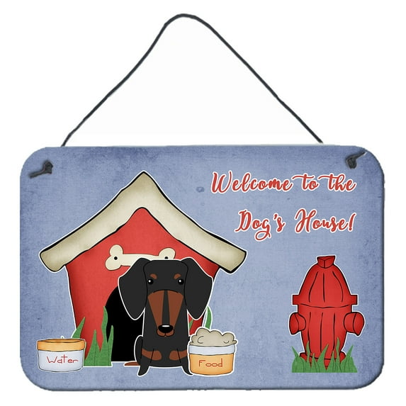 Carolines Treasures BB2886DS812 Dog House Collection Dachshund Black Tan Wall or Door Hanging Prints 8x12 multicolor