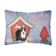thumbnail image 1 of Carolines Treasures BB2887PW1216 Dog House Collection Bull Terrier Black White Canvas Fabric Decorative Pillow  12H x16W, 1 of 3