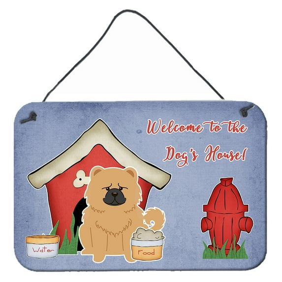 Carolines Treasures BB2898DS812 Dog House Collection Chow Chow Cream Wall or Door Hanging Prints  8x12 multicolor