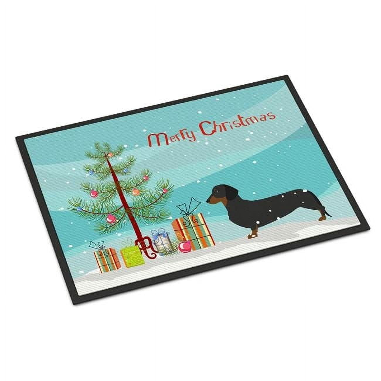 Carolines Treasures BB2900JMAT Dachshund Merry Christmas Tree Indoor or Outdoor Mat, 24 x 36