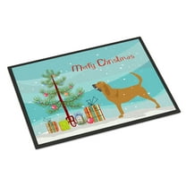 Carolines Treasures BB2902JMAT Bloodhound Merry Christmas Tree Door Mat Indoor Rug or Outdoor Welcome Mat 24x36 Doormat