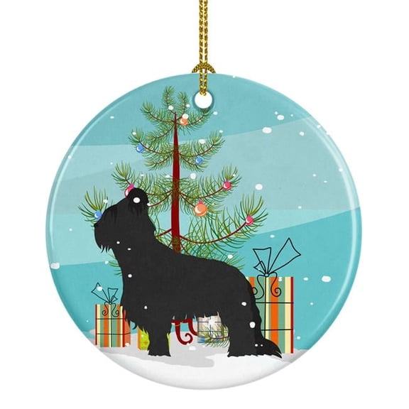 Carolines Treasures BB2944CO1 Briard Merry Christmas Tree Ceramic Ornament