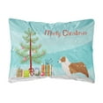 thumbnail image 1 of Carolines Treasures BB2951PW1216 Australian Shepherd Dog Merry Christmas Tree Canvas Fabric Decorative Pillow, 12H x16W,, 1 of 3