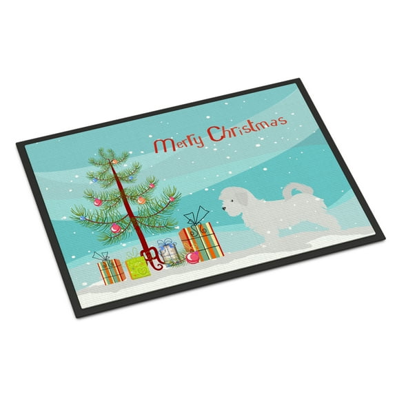 Carolines Treasures BB2954JMAT Maltese Merry Christmas Tree Door Mat Indoor Rug or Outdoor Welcome Mat 24x36 Doormat