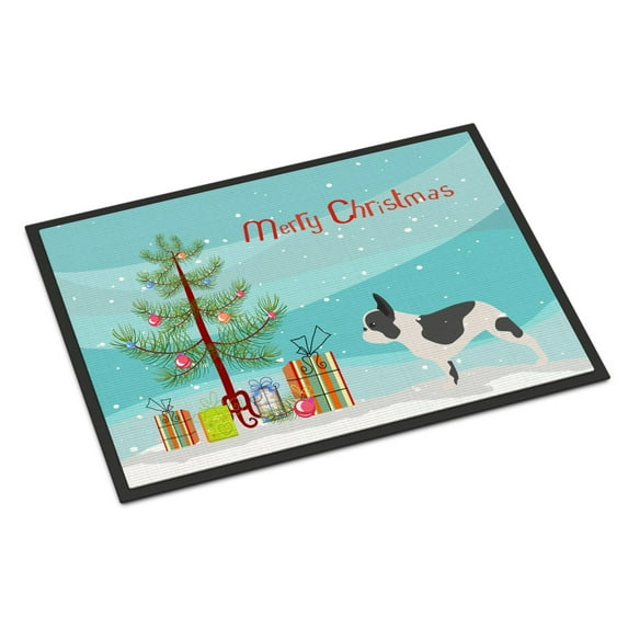 Carolines Treasures BB2959JMAT French Bulldog Merry Christmas Tree Door Mat Indoor Rug or Outdoor Welcome Mat 24x36