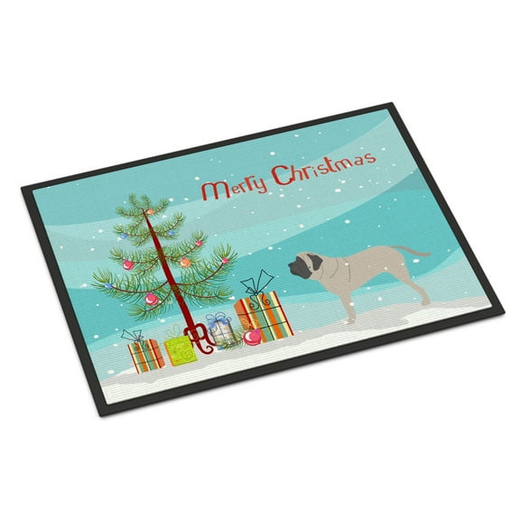 Carolines Treasures BB2974JMAT English Mastiff Merry Christmas Tree Door Mat Indoor Rug or Outdoor Welcome Mat 24x36