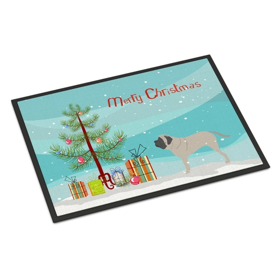 English Mastiff Merry Christmas Tree Door Mat