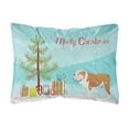 thumbnail image 1 of Carolines Treasures BB2980PW1216 English Bulldog Merry Christmas Tree Canvas Fabric Decorative Pillow, 12H x16W,, 1 of 3