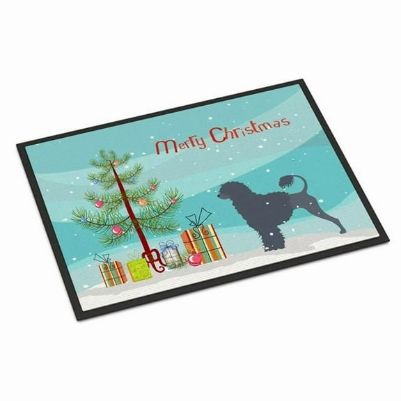 Carolines Treasures BB2986JMAT Portuguese Water Dog Merry Christmas Tree Indoor or Outdoor Mat, 24 x 36