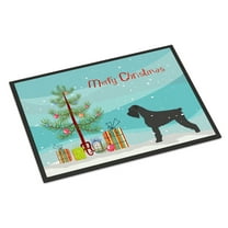 Carolines Treasures BB2991MAT Giant Schnauzer Merry Christmas Tree Door Mat Indoor Rug or Outdoor Welcome Mat 18x27