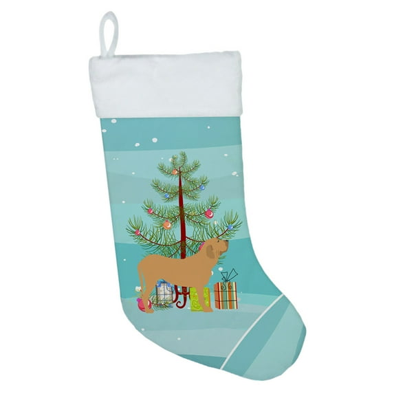 Carolines Treasures BB2997CS Fila Brasileiro Merry Christmas Tree Christmas Stocking Large multicolor