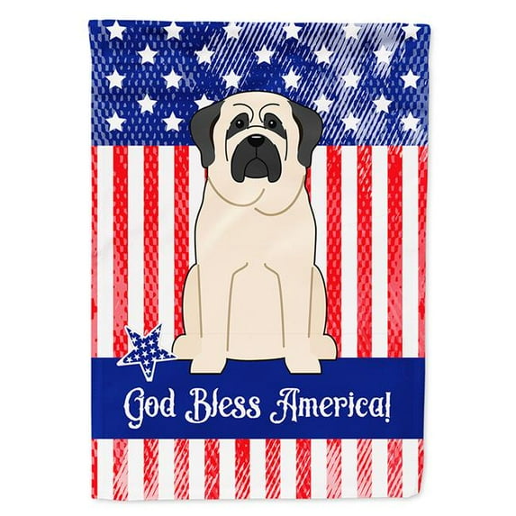 Carolines Treasures BB3012GF Patriotic USA Mastiff White Garden Size Flag