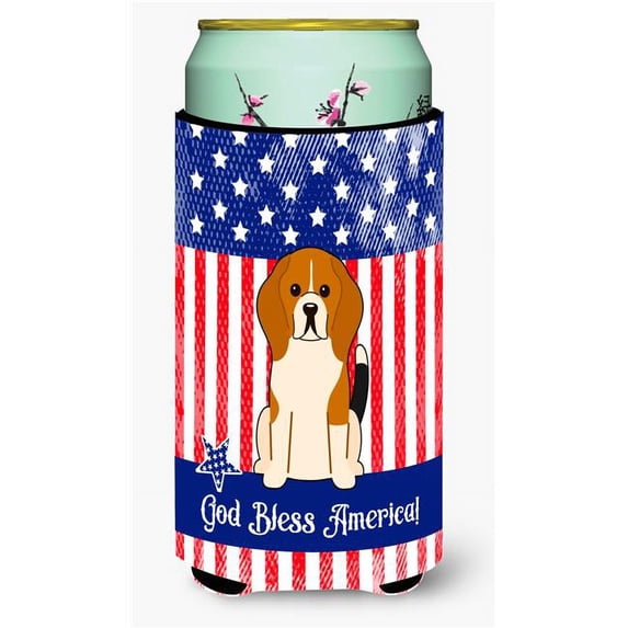 Carolines Treasures BB3035TBC Patriotic USA Beagle Tricolor Tall Boy Beverage Insulator Hugger