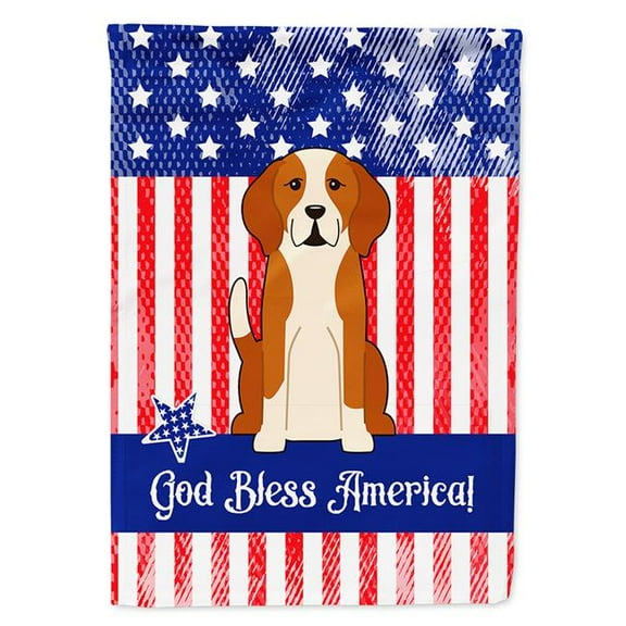 Carolines Treasures BB3105GF Patriotic USA English Foxhound Garden Size Flag