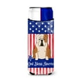 thumbnail image 1 of Carolines Treasures  Patriotic USA English Bulldog Fawn White Michelob Ultra Hugger for Slim Cans, 1 of 3
