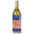thumbnail image 1 of Carolines Treasures BB3284LITERK USA Patriotic Bloodhound Wine Bottle Beverge Insulator Hugger, 1 of 1