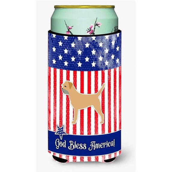 Carolines Treasures BB3289TBC USA Patriotic Border Terrier Tall Boy Beverage Insulator Hugger
