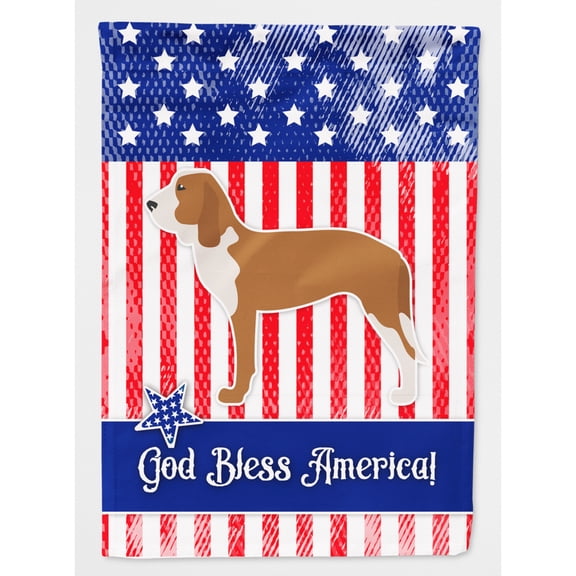 Carolines Treasures BB3291CHF USA Patriotic Spanish Hound Flag Canvas House Size  Large multicolor