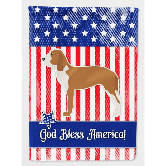 Carolines Treasures BB3291CHF USA Patriotic Spanish Hound Flag Canvas House Size Large multicolor