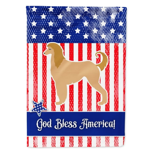 Carolines Treasures BB3306GF USA Patriotic Afghan Hound Flag Garden Size Small multicolor