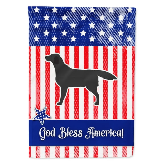 Carolines Treasures BB3308GF USA Patriotic Black Labrador Retriever Flag Garden Size  Small multicolor