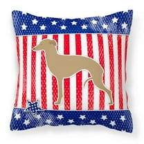 Carolines Treasures BB3314PW1818 USA Patriotic Italian Greyhound Fabric Decorative Pillow