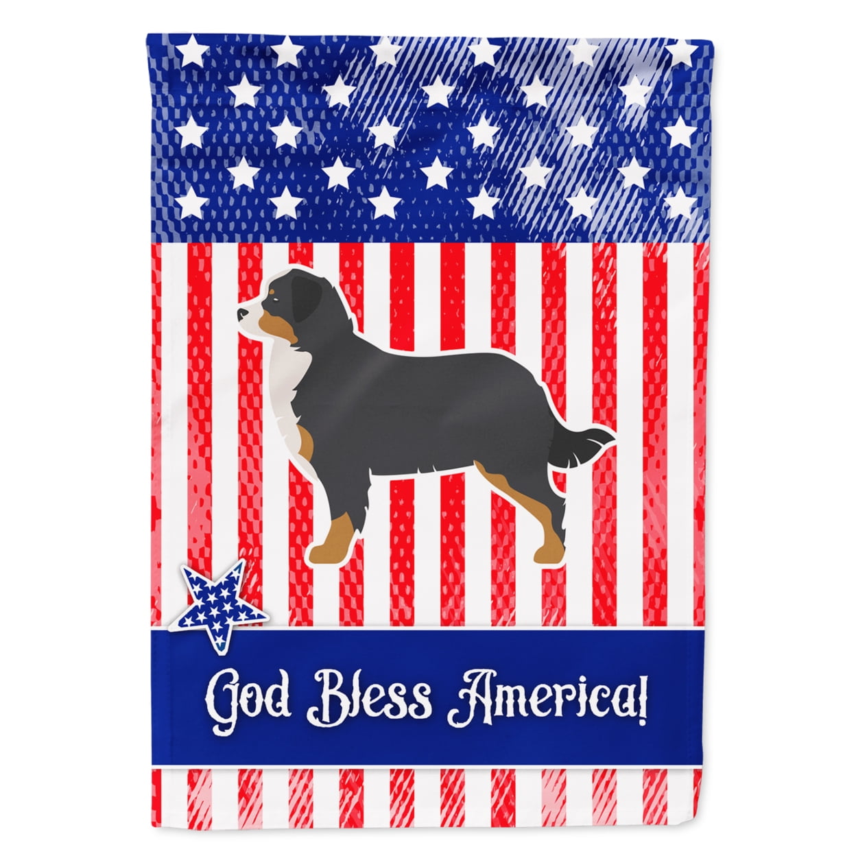 Caroline's Treasures BB3031GF Patriotic USA Bernese Mountain Dog Garden