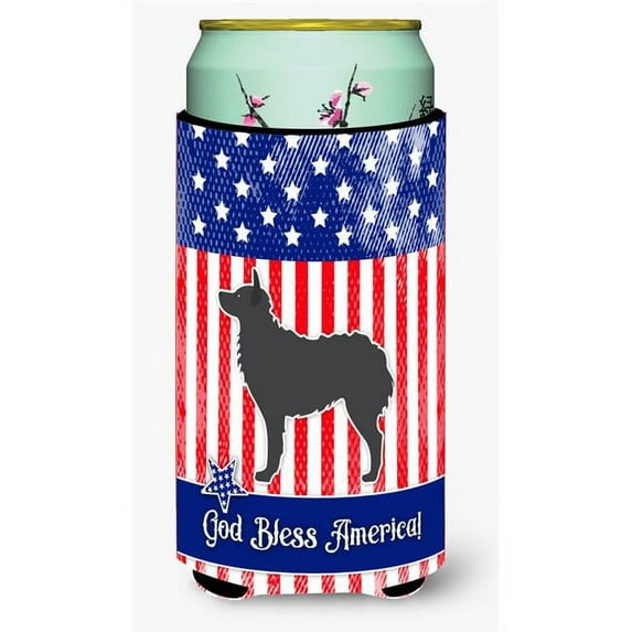 Carolines Treasures BB3321TBC USA Patriotic Croatian Sheepdog Tall Boy Beverage Insulator Hugger