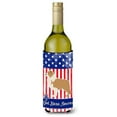 thumbnail image 1 of Carolines Treasures BB3322LITERK USA Patriotic Red Border Collie Wine Bottle Beverge Insulator Hugger, 1 of 1