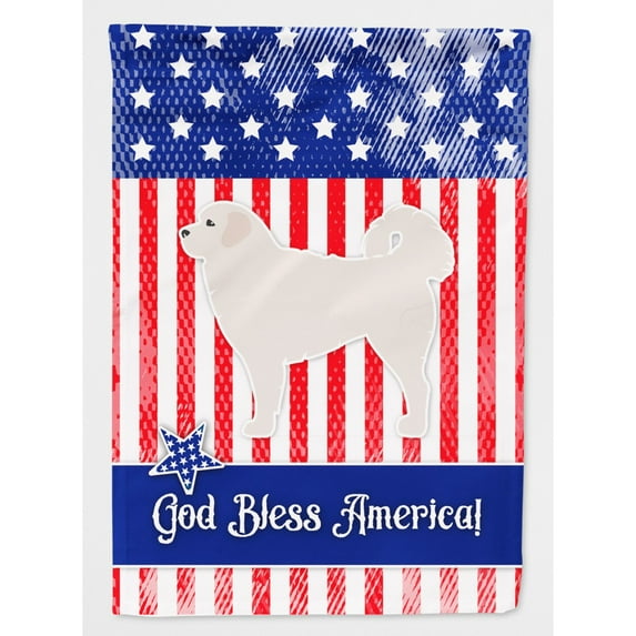 Carolines Treasures BB3327CHF USA Patriotic Polish Tatra Sheepdog Flag Canvas House Size  Large multicolor