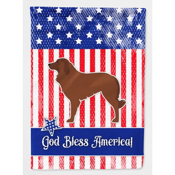 USA Patriotic Portuguese Sheepdog Dog Flag Canvas House Size