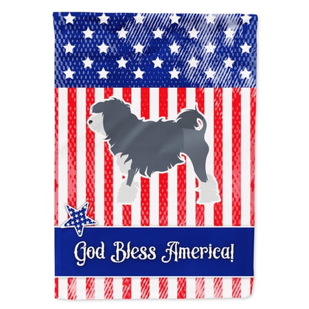USA Patriotic Lowchen Garden Flag