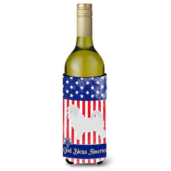 Carolines Treasures BB3336LITERK USA Patriotic Maltese Wine Bottle Beverge Insulator Hugger