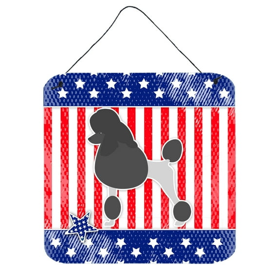 Carolines Treasures BB3339DS66 USA Patriotic Poodle Wall or Door Hanging Prints