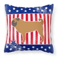 thumbnail image 1 of Carolines Treasures BB3347PW1818 USA Patriotic Pug Fabric Decorative Pillow, 1 of 2
