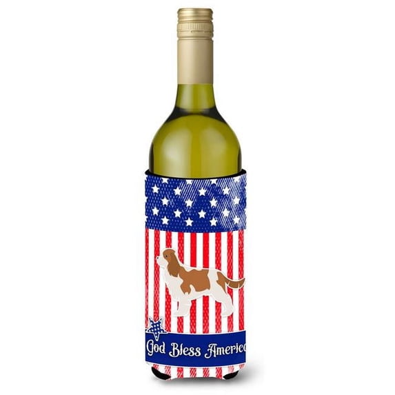 Carolines Treasures BB3349LITERK USA Patriotic Cavalier King Charles Spaniel Wine Bottle Beverge Insulator Hugger