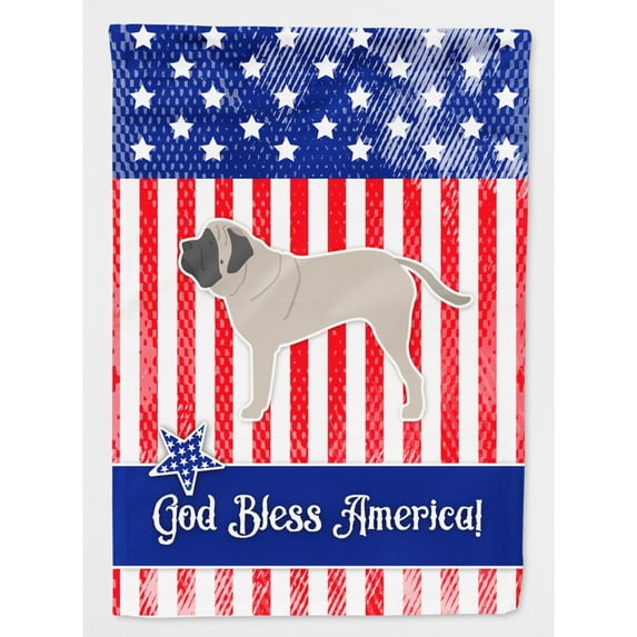 Carolines Treasures BB3356CHF USA Patriotic English Mastiff Flag Canvas House Size  Large multicolor