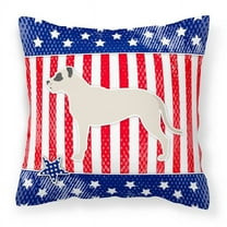 Carolines Treasures BB3367PW1818 USA Patriotic Dogo Argentino Fabric Decorative Pillow