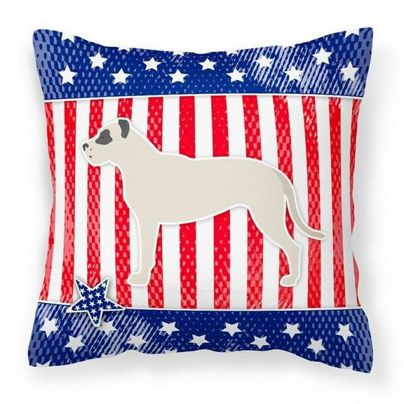 Carolines Treasures BB3367PW1818 USA Patriotic Dogo Argentino Fabric Decorative Pillow