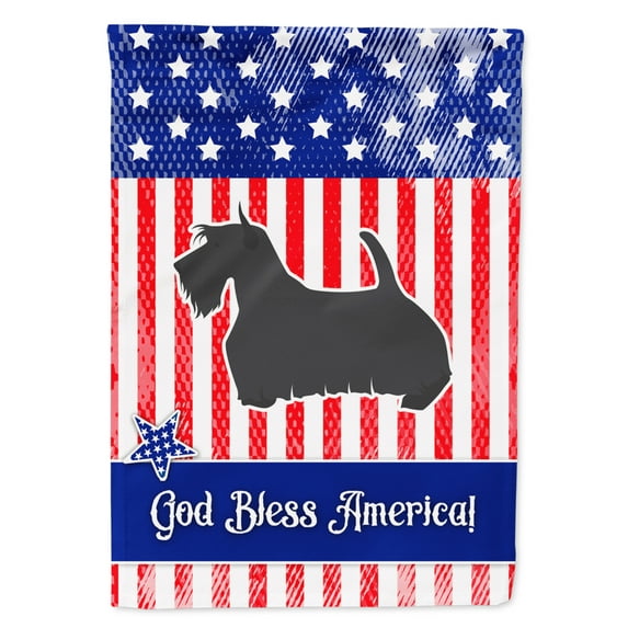 Carolines Treasures BB3369GF USA Patriotic Scottish Terrier Flag Garden Size Small multicolor