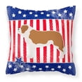 thumbnail image 1 of Carolines Treasures BB3376PW1818 USA Patriotic Saint Bernard Fabric Decorative Pillow, 1 of 2